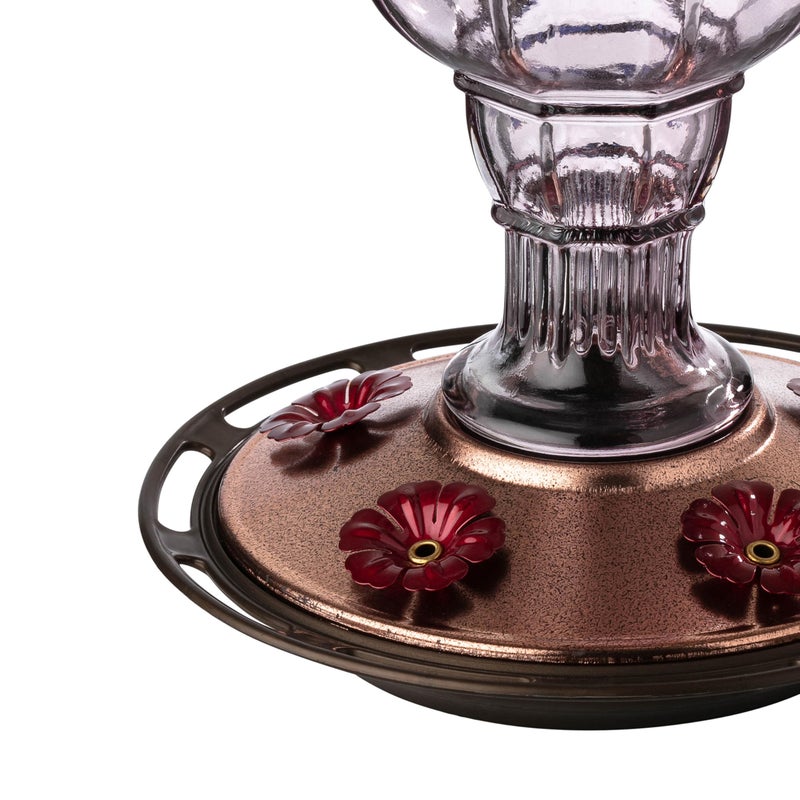 More Birds Amethyst Jewel Hummingbird Feeder - 77IN - 20 Fl Oz Nectar Capacity - Hummingbird Feeder for Outdoors - Feed 5 Hummingbirds - Vintage Design - Bird Backyard DÃƒcor - Image 3